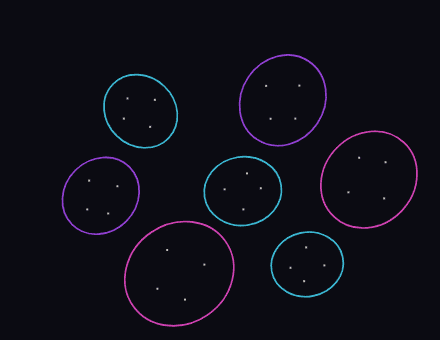 Universe bubbles breathing, drifting, bumping and overlapping one another